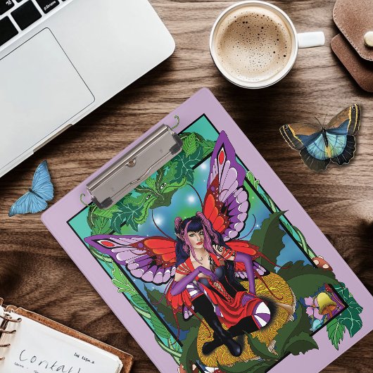 Fairy Paarse rode paddenstoel gotisch Klembord