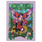 Fairy Paarse rode paddenstoel gotisch Klembord (Achterkant)