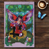 Fairy Paarse rode paddenstoel gotisch Legpuzzel