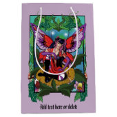 Fairy Paarse rode paddenstoel gotisch Medium Cadeauzakje (Voorkant)