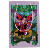 Fairy Paarse rode paddenstoel gotisch Medium Cadeauzakje (Voorkant)