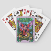 Fairy Paarse rode paddenstoel gotisch Pokerkaarten (Achterkant)