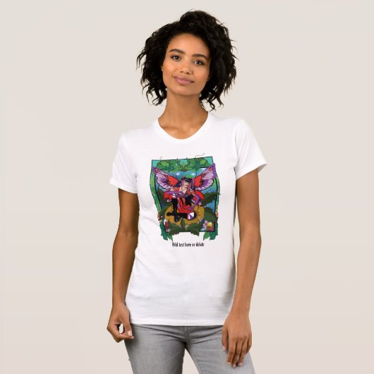 Fairy Paarse rode paddenstoel gotisch T-shirt (Voorkant volledig)
