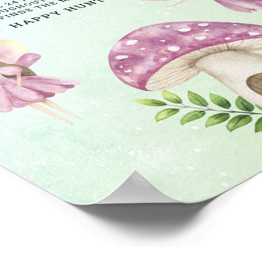 Fairy pacifier hunt baby shower game poster (Hoek)