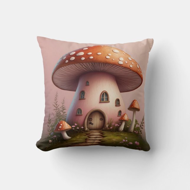 fairy paddenstoel huis kussen (Voorkant)