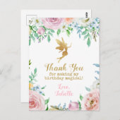 Fairy Party Bedankt dat je Kaarten post (Voorkant / Achterkant)