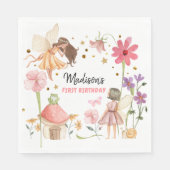 Fairy Party Enchanted Forest Garden Fairy Birthday Servet (Voorkant)