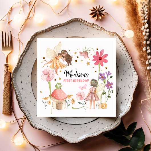 Fairy Party Enchanted Forest Garden Fairy Birthday Servet