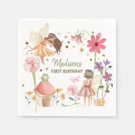Fairy Party Enchanted Forest Garden Fairy Birthday Servet