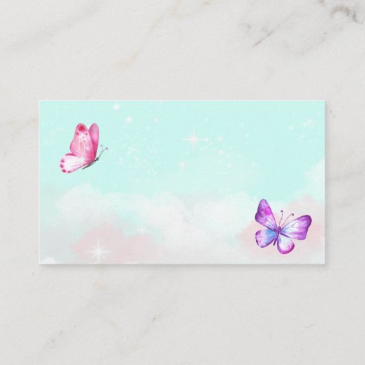 Fairy Party Garden Fairy Birthday Enclosure Kaart (Achterkant)