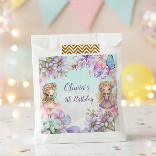 Fairy Party Garden Fairy Birthday Favor Bag Bedankzakje