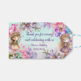Fairy Party Garden Fairy Birthday Gift Label Cadeaulabel
