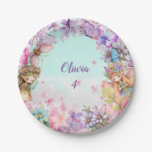 Fairy Party Garden Fairy Birthday Papieren Bordje (Voorkant)