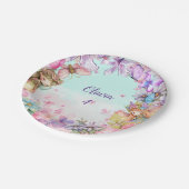 Fairy Party Garden Fairy Birthday Papieren Bordje (Gekanteld)