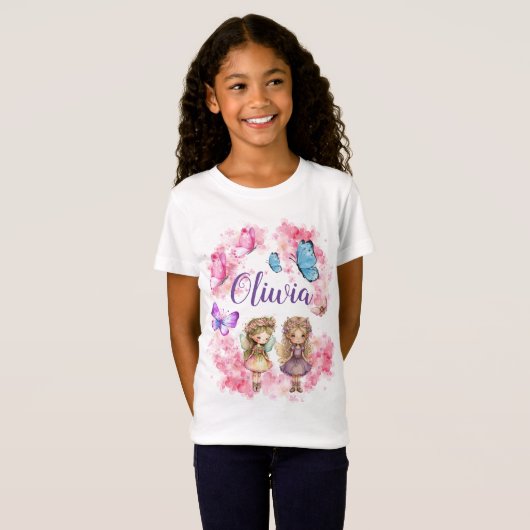Fairy Party Garden Fairy Birthday T-shirt (Voorkant volledig)