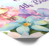 Fairy Party Garden Fairy Birthday WelkomstPoster Poster (Hoek)