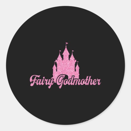 Fairy peetmoeder voor peetmoeders of peetouders ronde sticker (Voorkant)