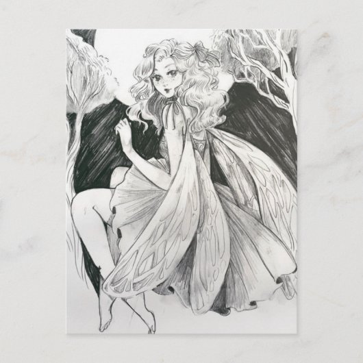 Fairy Pencil Briefkaart (Voorkant)