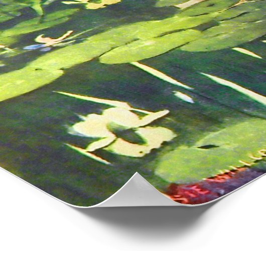 Fairy Picnic bij de Lily Pond Poster (Hoek)