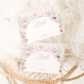 Fairy Pink Floral Meisjes Verjaardag Bedankkaart