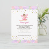 Fairy Pink Gold Baby shower Hartelijk dank Bedankkaart (Staand voorkant)