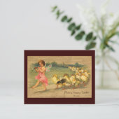 Fairy Piper en Chicks Pasen Feestdagenkaart (Staand voorkant)