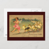 Fairy Piper en Chicks Pasen Feestdagenkaart (Voorkant / Achterkant)