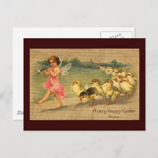 Fairy Piper en Chicks Pasen Feestdagenkaart (Voorkant / Achterkant)