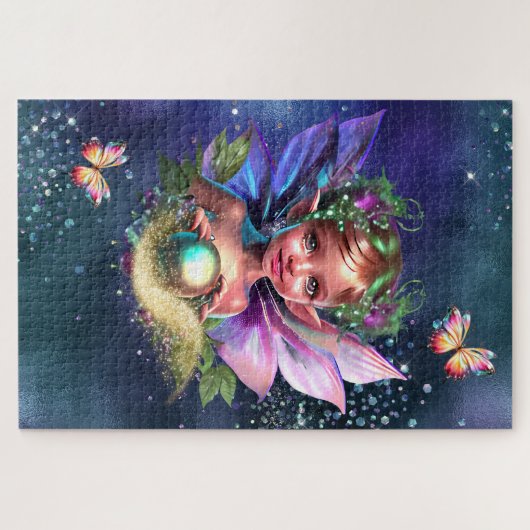Fairy pixie enchanted birthday party theme legpuzzel (Horizontaal)