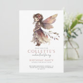 Fairy Pixie Fairytale Birthday Party Kaart (Staand voorkant)