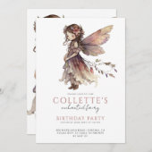 Fairy Pixie Fairytale Birthday Party Kaart (Voorkant / Achterkant)