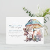 Fairy Pixie Fairytale Girl's Birthday Party Kaart (Staand voorkant)