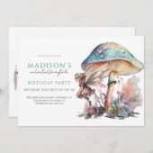 Fairy Pixie Fairytale Girl's Birthday Party Kaart (Voorkant / Achterkant)