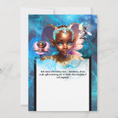 Fairy pixie melanine prinses betoverd meisjesachti kaart (Achterkant)