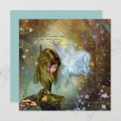 Fairy Pixie Pegasus Fantasy Kaart (Voorkant / Achterkant)