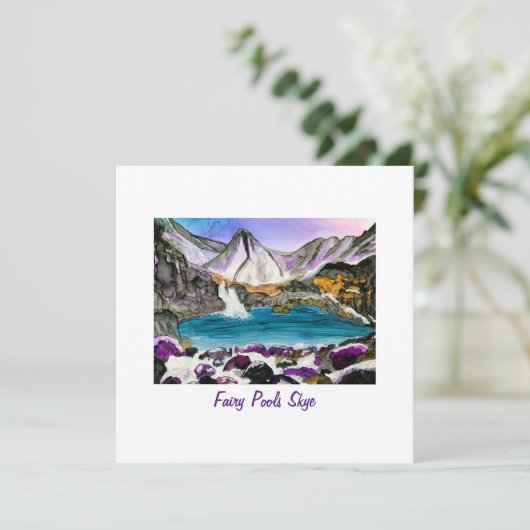 Fairy Pools Skye Scotland Kaart (Staand voorkant)