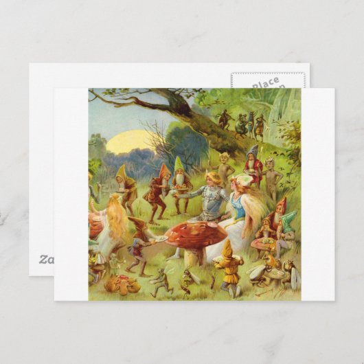 Fairy Prince en Thumbelina in het Magic Forest Briefkaart (Voorkant / Achterkant)