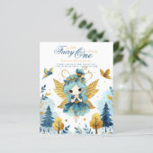 Fairy Princess 1st Birthday of EDIT AGE Blauwgroen (Staand voorkant)