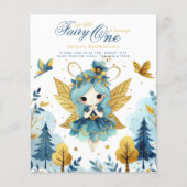 Fairy Princess 1st Birthday of EDIT AGE Blauwgroen (Voorkant)