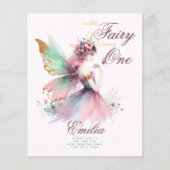 Fairy Princess 1st Birthday of EDIT AGE Blauwgroen (Voorkant)