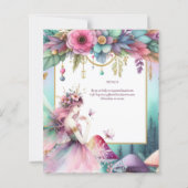 Fairy Princess 1st Birthday of EDIT AGE Blauwgroen (Achterkant)