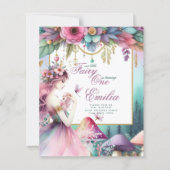 Fairy Princess 1st Birthday of EDIT AGE Blauwgroen (Voorkant)