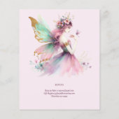 Fairy Princess 1st Birthday of EDIT AGE Blauwgroen (Achterkant)