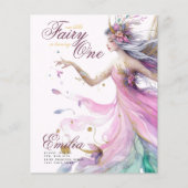 Fairy Princess 1st Birthday of EDIT AGE Blauwgroen (Voorkant)