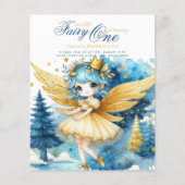 Fairy Princess 1st Birthday of EDIT AGE Blauwgroen (Voorkant)