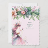 Fairy Princess 1st Birthday of EDIT AGE Blauwgroen Kaart (Achterkant)