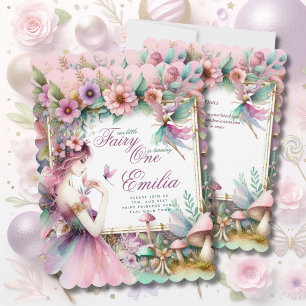 Fairy Princess 1st Birthday of EDIT AGE Blauwgroen Kaart