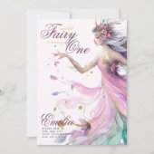 Fairy Princess 1st Birthday of EDIT AGE Blauwgroen Kaart (Voorkant)