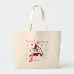 Fairy Princess 3rd Birthday Grote Tote Bag