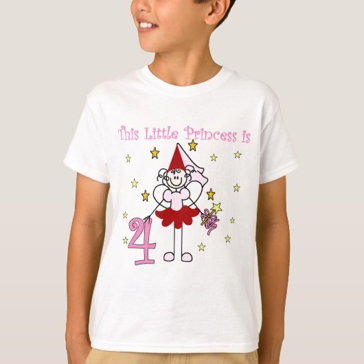 Fairy Princess 4th Birthday Tshirts en Gifts (Voorkant)